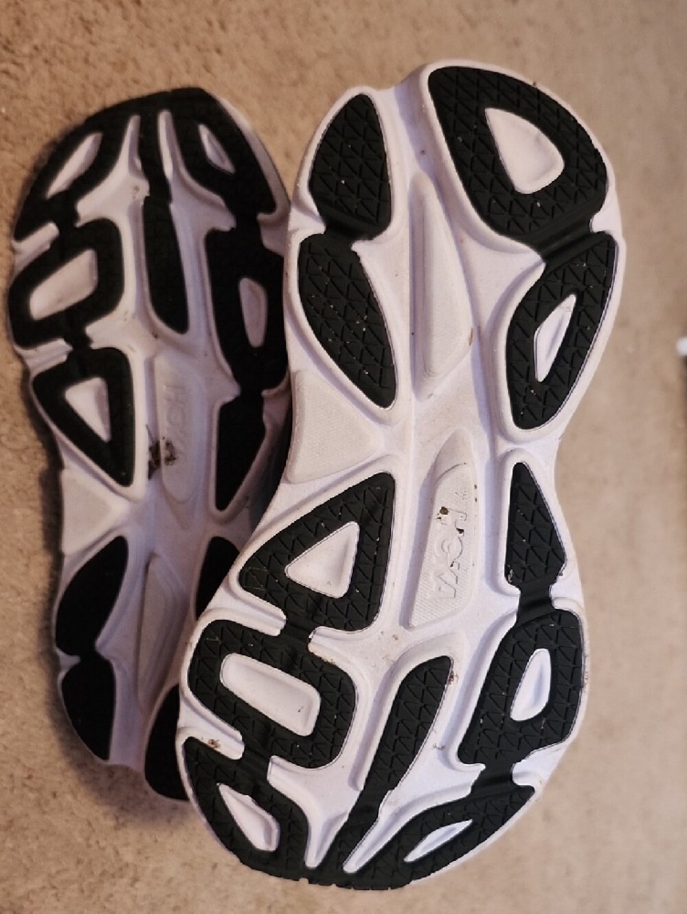 Hoka Women's Black & White Road-Running Shoes - Picture 3 of 5
